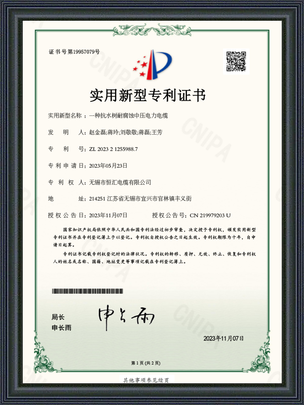 ใบรับรองสิทธิบัตรรุ่นอรรถประโยชน์